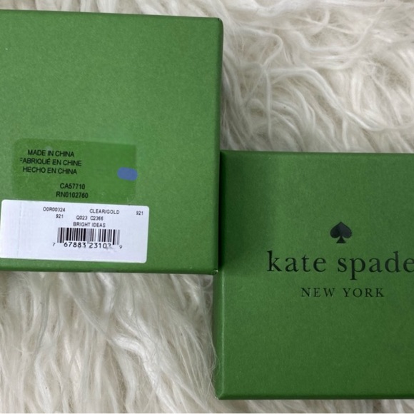 Kate Spade “ Have a Ball” Gold Tone Earrings , NWT, In Signature Box - Picture 11 of 12